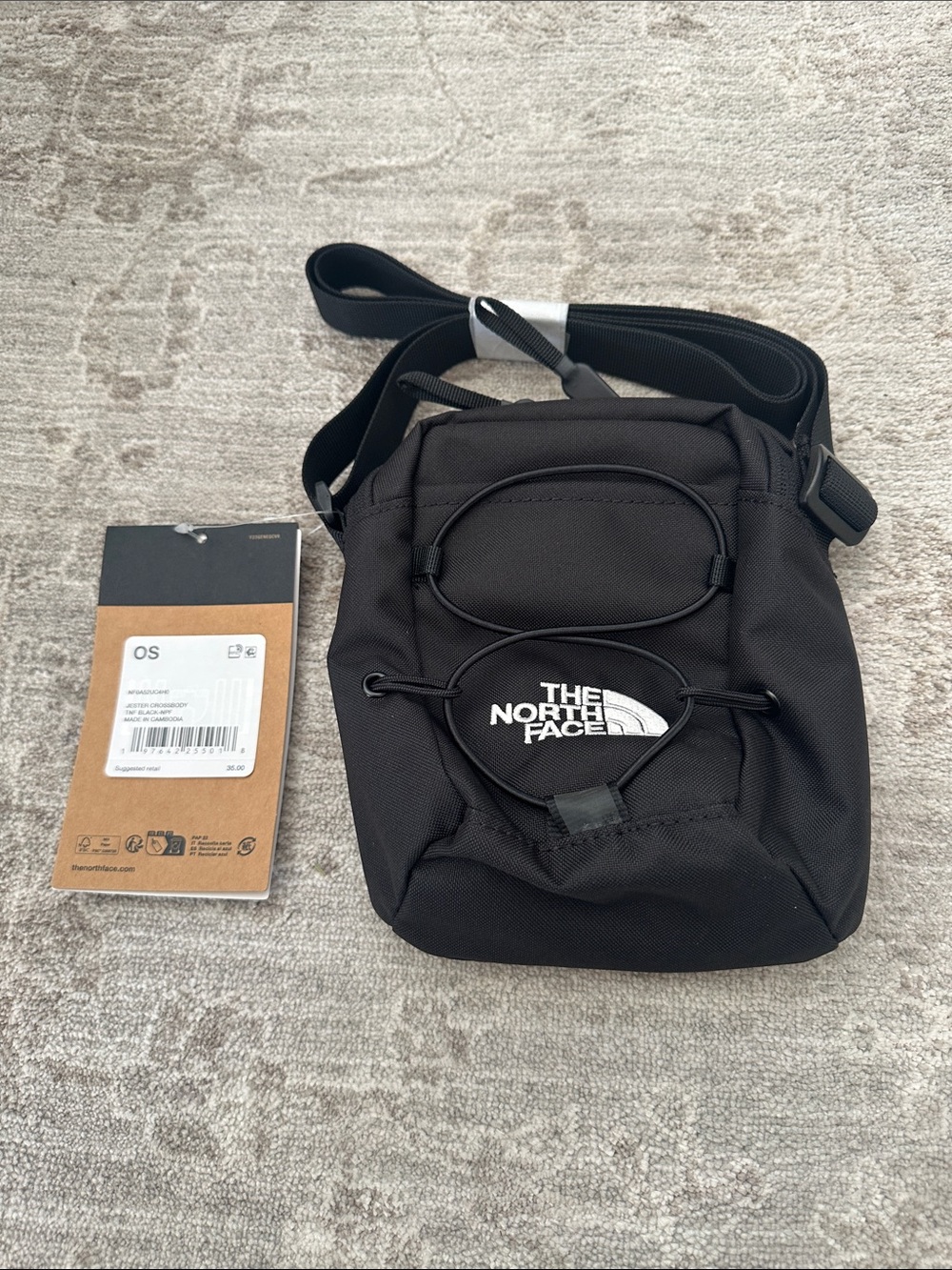The North Face Black Jester Crossbody. 8.13 x 6 x 2.5 inches. NWT’s.